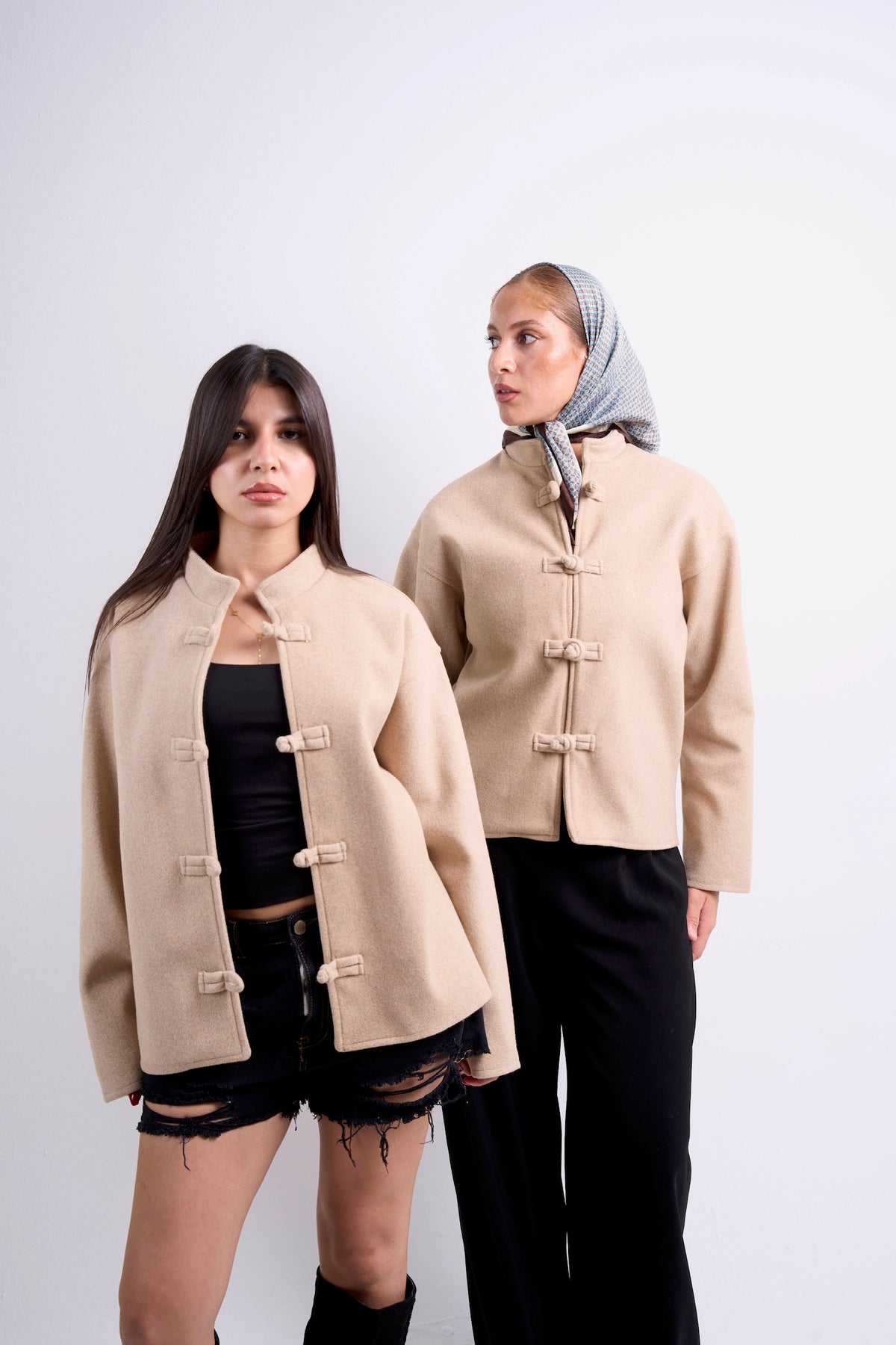 Beige Mandarin Jacket