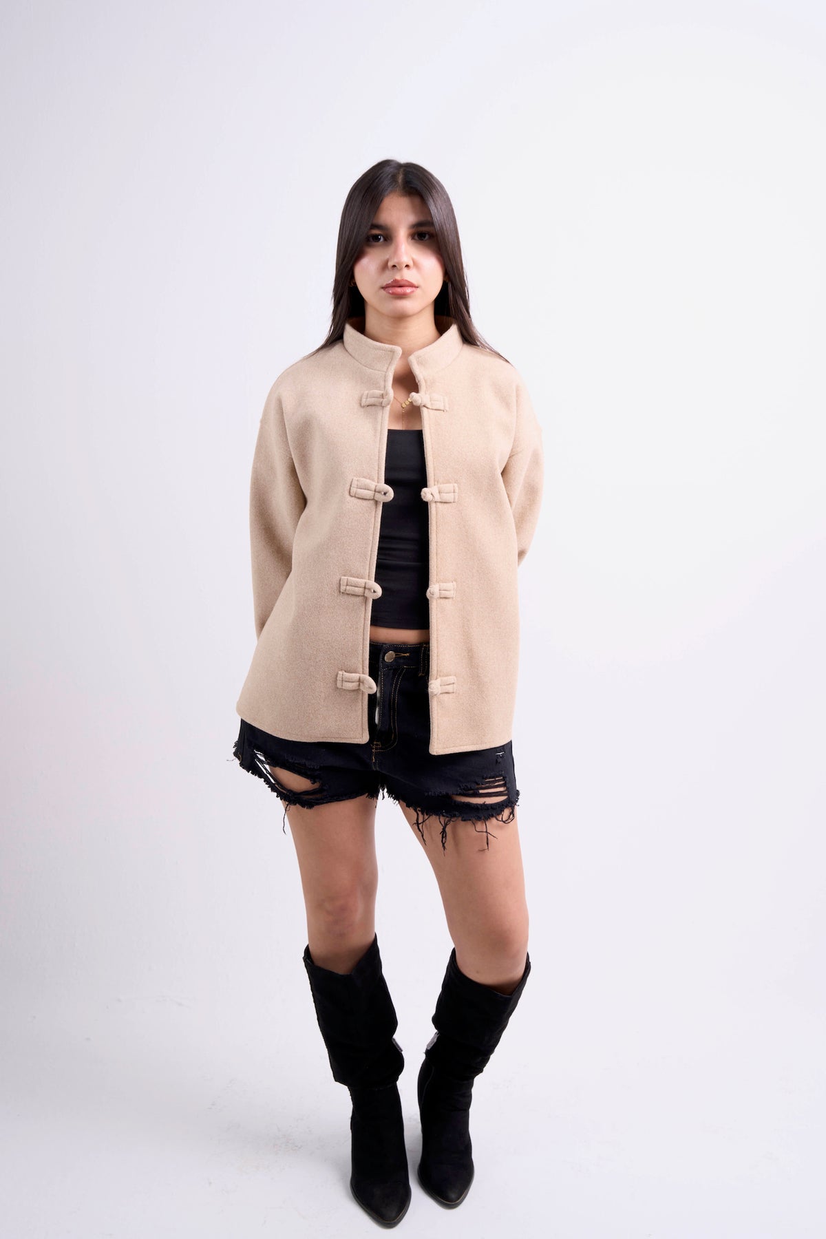 Beige Mandarin Jacket